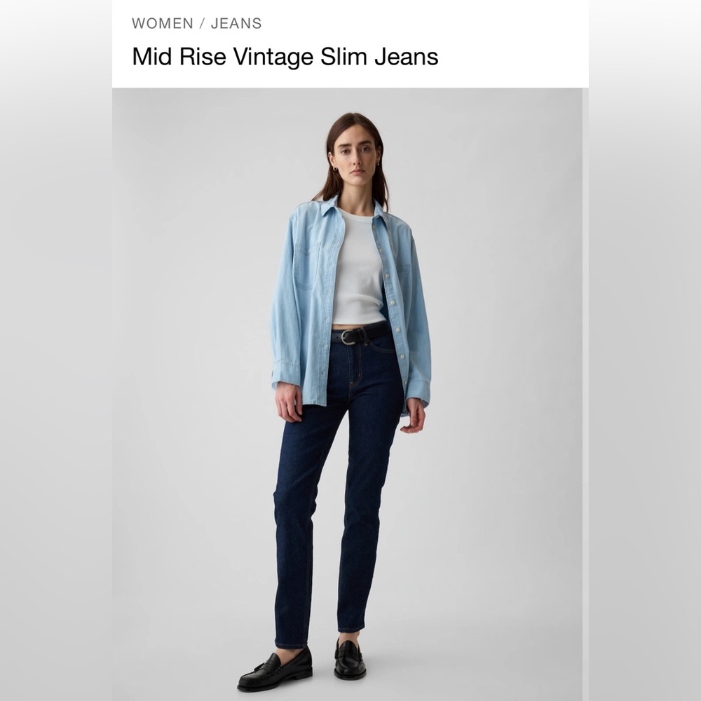 gap vintage slim mid rise jeans